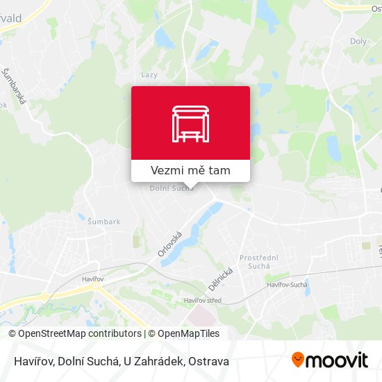 Havířov, Dolní Suchá, U Zahrádek mapa