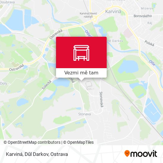 Karviná, Důl Darkov mapa