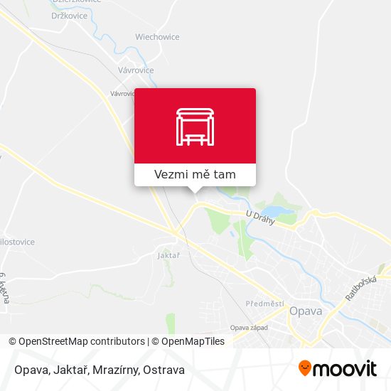 Opava, Jaktař, Mrazírny mapa