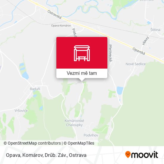 Opava, Komárov, Drůb. Záv. mapa