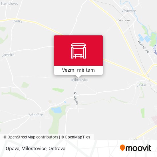 Opava, Milostovice mapa