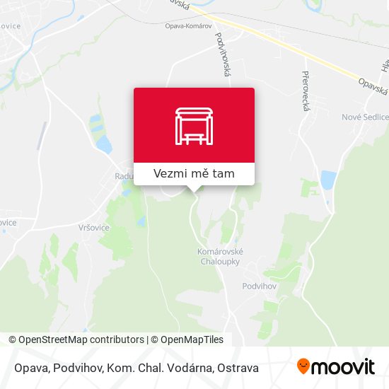 Opava, Podvihov, Kom. Chal. Vodárna mapa