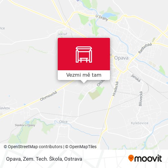 Opava, Zem. Tech. Škola mapa