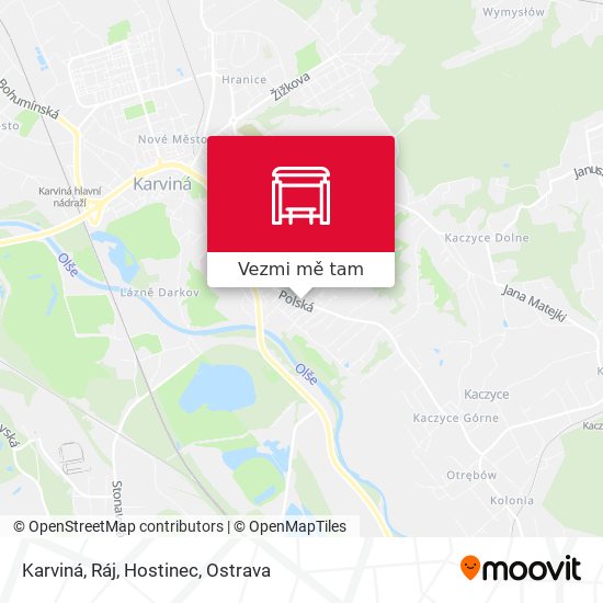 Karviná, Ráj, Hostinec mapa