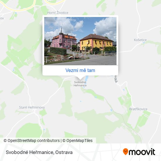 Svobodné Heřmanice mapa