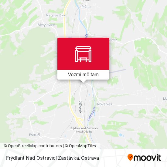 Frýdlant Nad Ostravicí Zastávka mapa