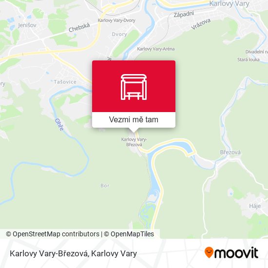 Karlovy Vary-Březová mapa