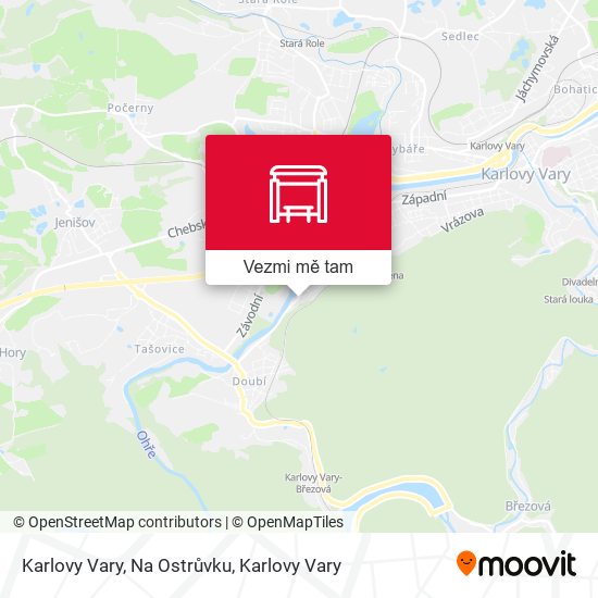 Karlovy Vary, Na Ostrůvku mapa