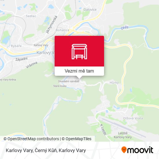 Karlovy Vary, Černý Kůň mapa