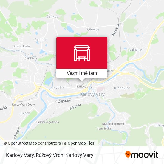 Karlovy Vary, Růžový Vrch mapa