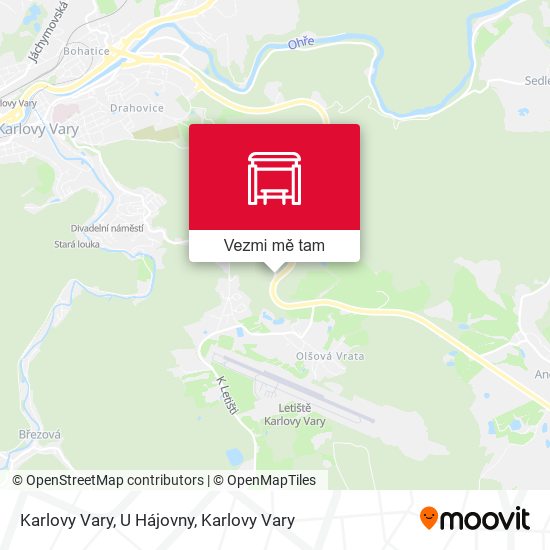 Karlovy Vary, U Hájovny mapa