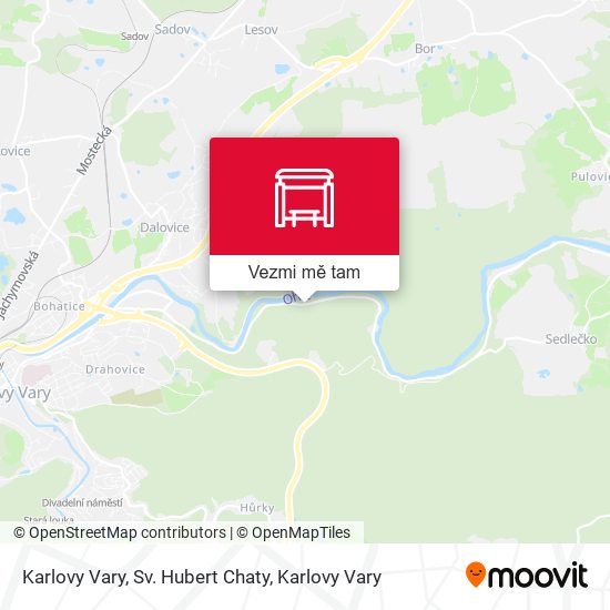 Karlovy Vary, Sv. Hubert Chaty mapa