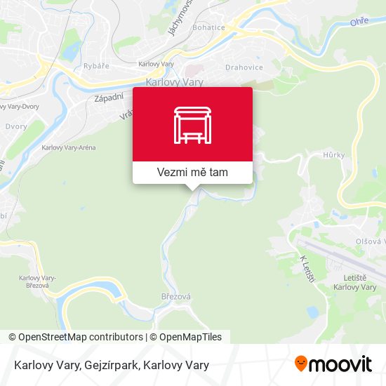Karlovy Vary, Gejzírpark mapa