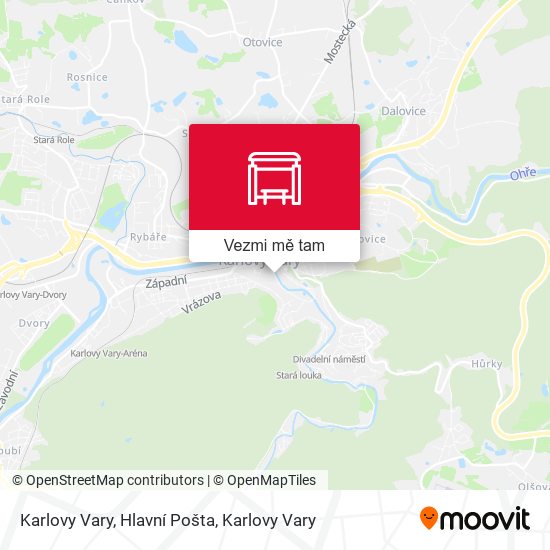 Karlovy Vary, Hlavní Pošta mapa