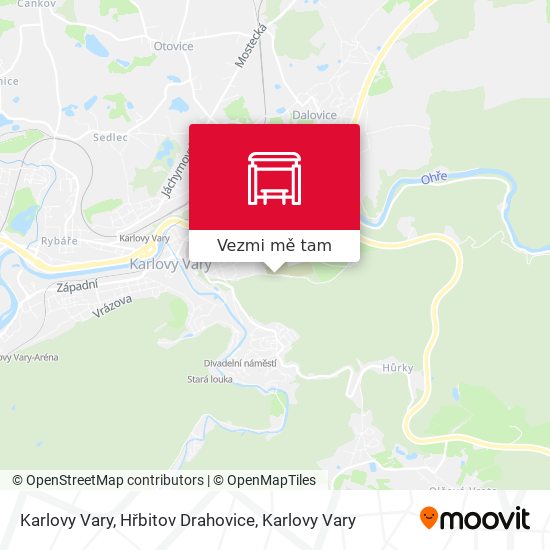 Karlovy Vary, Hřbitov Drahovice mapa