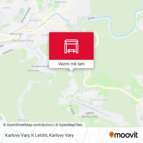 Karlovy Vary, K Letišti mapa