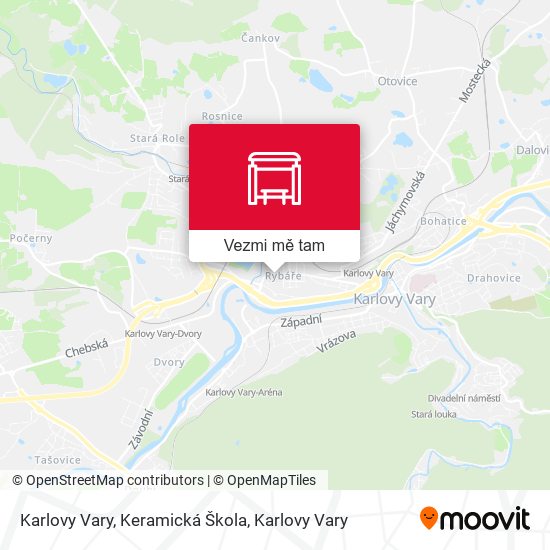 Karlovy Vary, Keramická Škola mapa