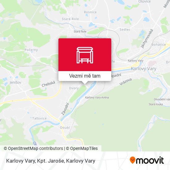 Karlovy Vary, Kpt. Jaroše mapa