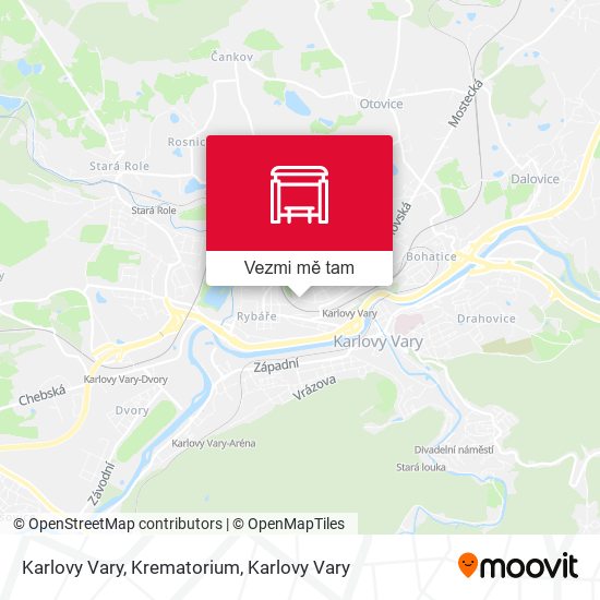 Karlovy Vary, Krematorium mapa