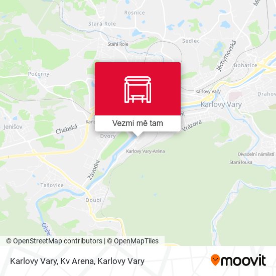 Karlovy Vary, Kv Arena mapa