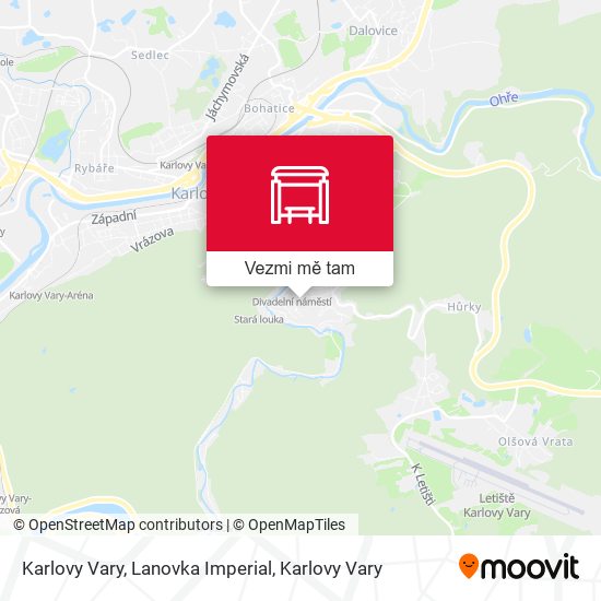 Karlovy Vary, Lanovka Imperial mapa
