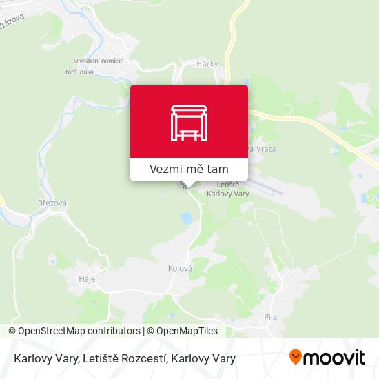 Karlovy Vary, Letiště Rozcestí mapa