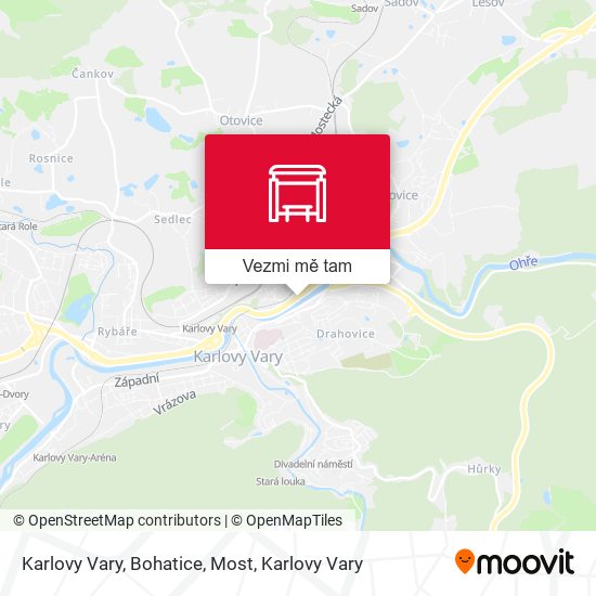 Karlovy Vary, Bohatice, Most mapa