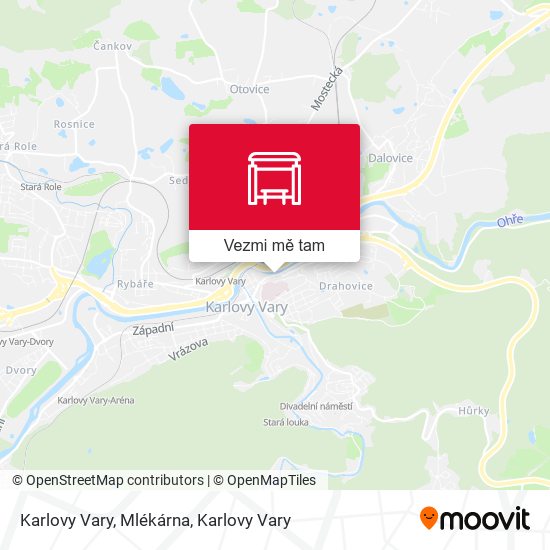 Karlovy Vary, Mlékárna mapa