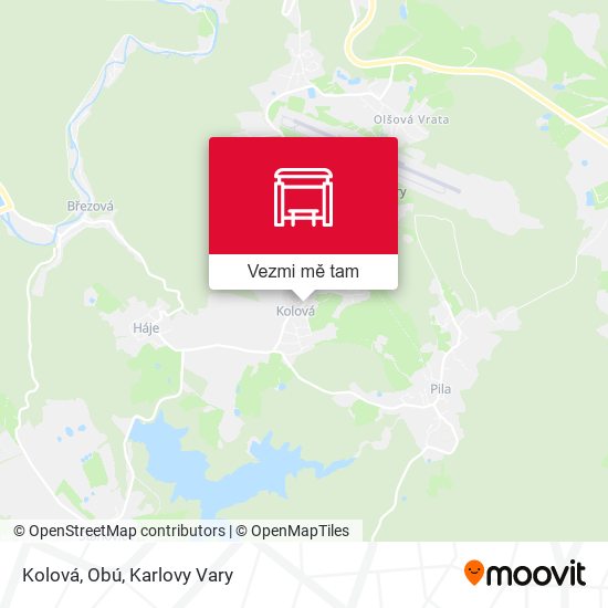 Kolová, Obú mapa