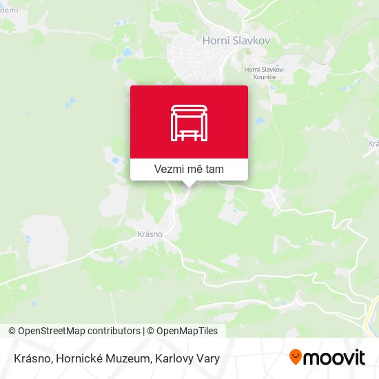 Krásno, Hornické Muzeum mapa