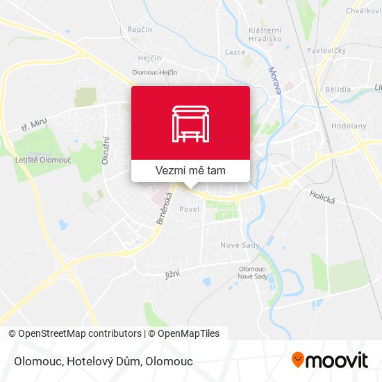 Olomouc, Hotelový Dům mapa