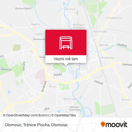 Olomouc, Tržnice Plocha mapa