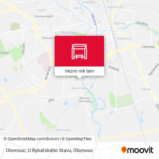 Olomouc, U Rybářského Stavu mapa