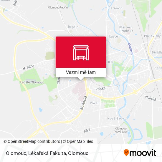 Olomouc, Lékařská Fakulta mapa