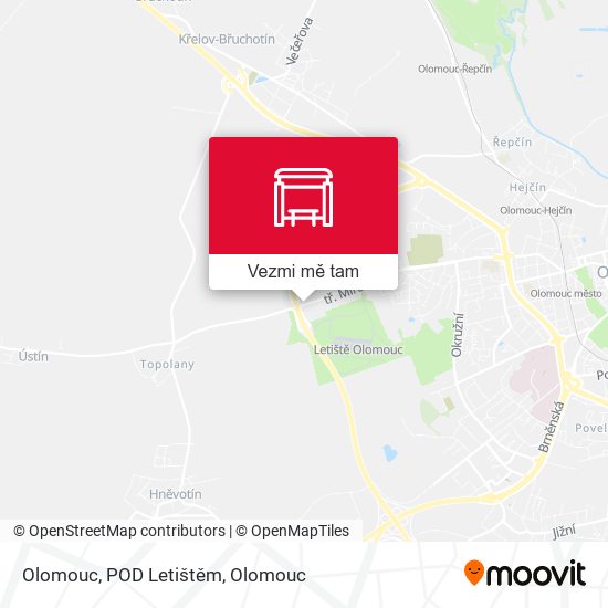 Olomouc, POD Letištěm mapa