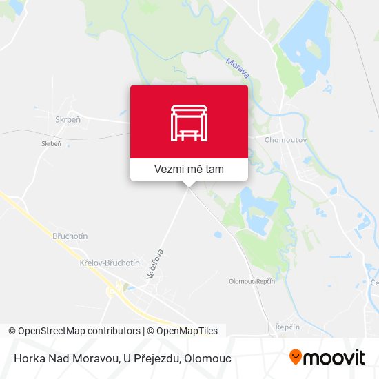 Horka Nad Moravou, U Přejezdu mapa