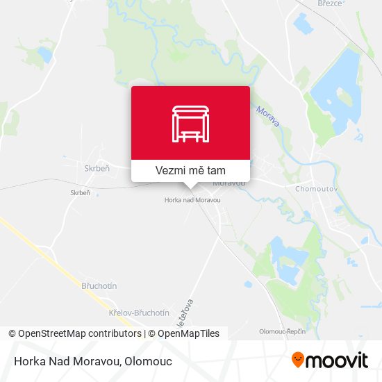 Horka Nad Moravou mapa