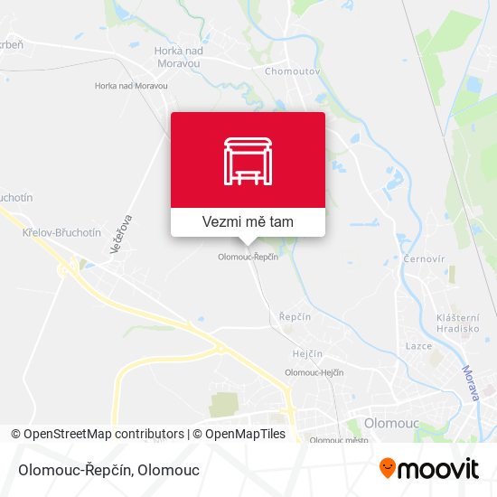 Olomouc-Řepčín mapa