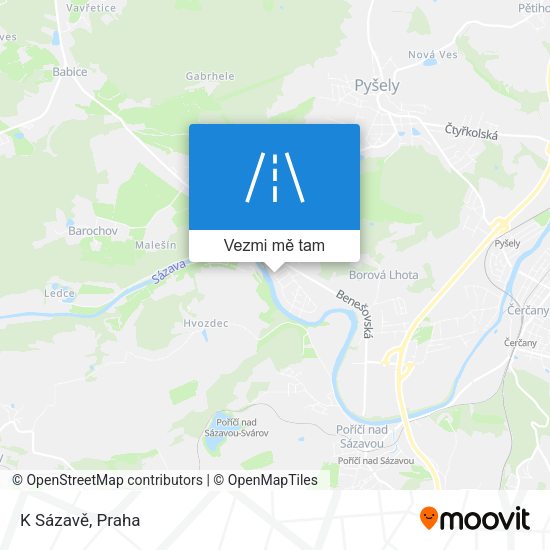K Sázavě mapa