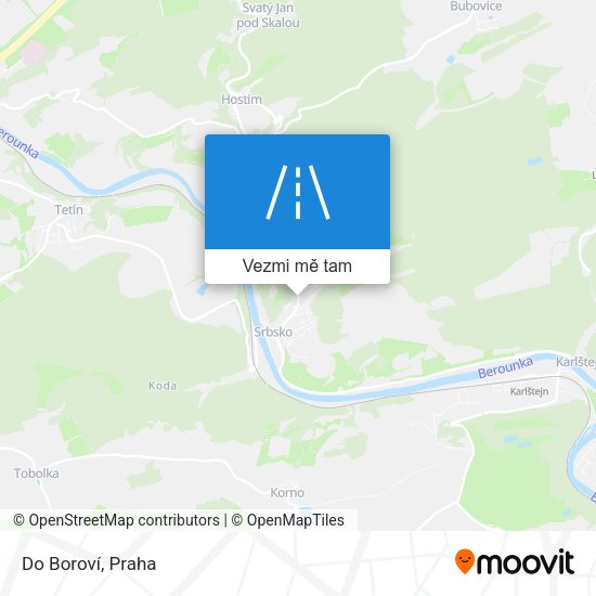 Do Boroví mapa