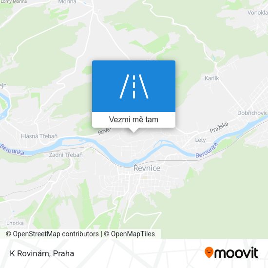 K Rovinám mapa