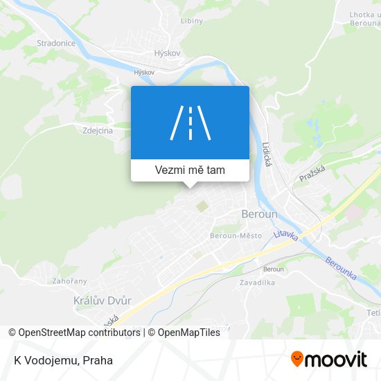K Vodojemu mapa