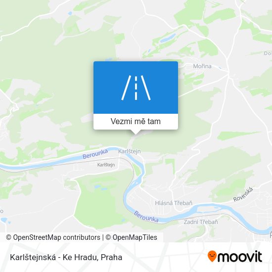 Karlštejnská - Ke Hradu mapa