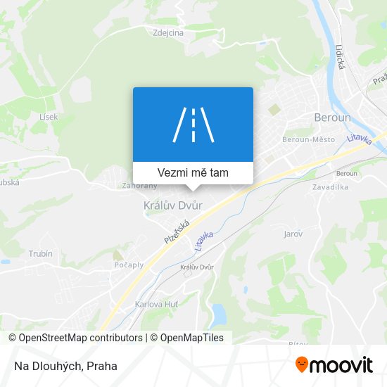 Na Dlouhých mapa