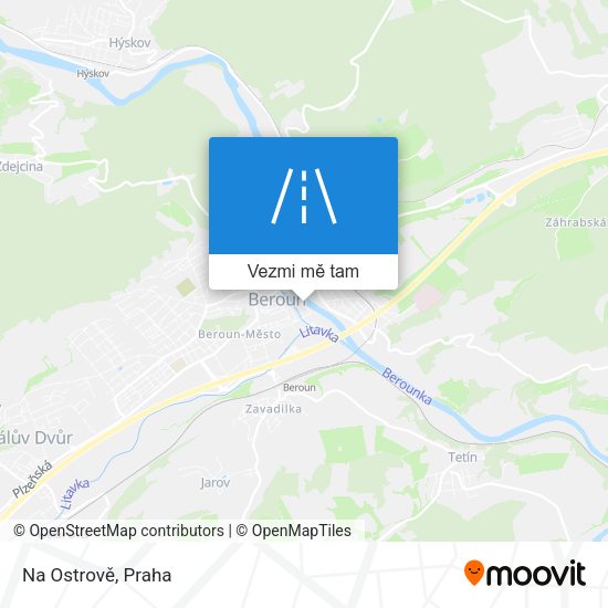 Na Ostrově mapa