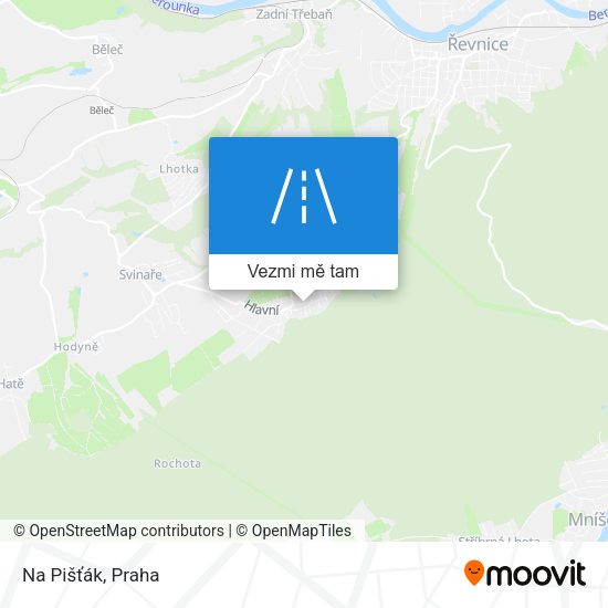 Na Pišťák mapa
