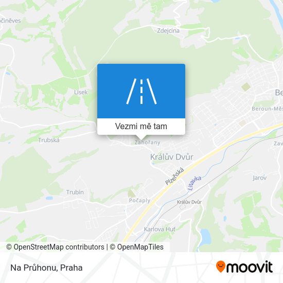 Na Průhonu mapa
