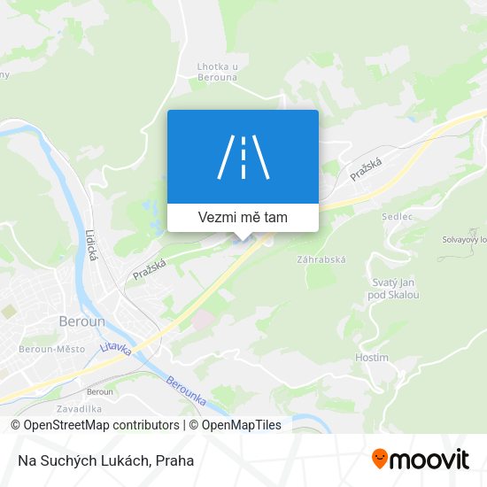 Na Suchých Lukách mapa