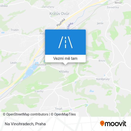 Na Vinohradech mapa
