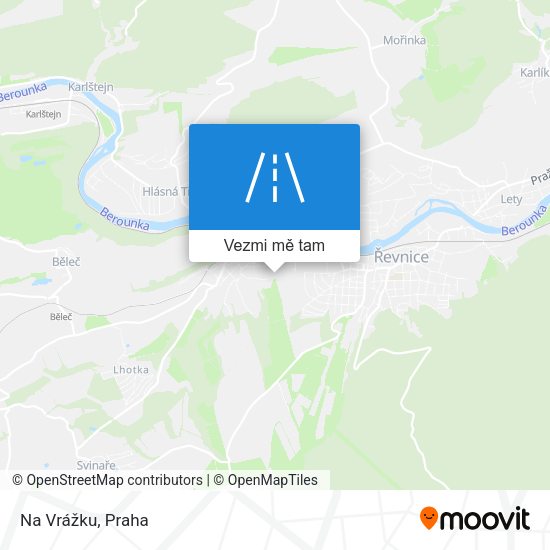 Na Vrážku mapa